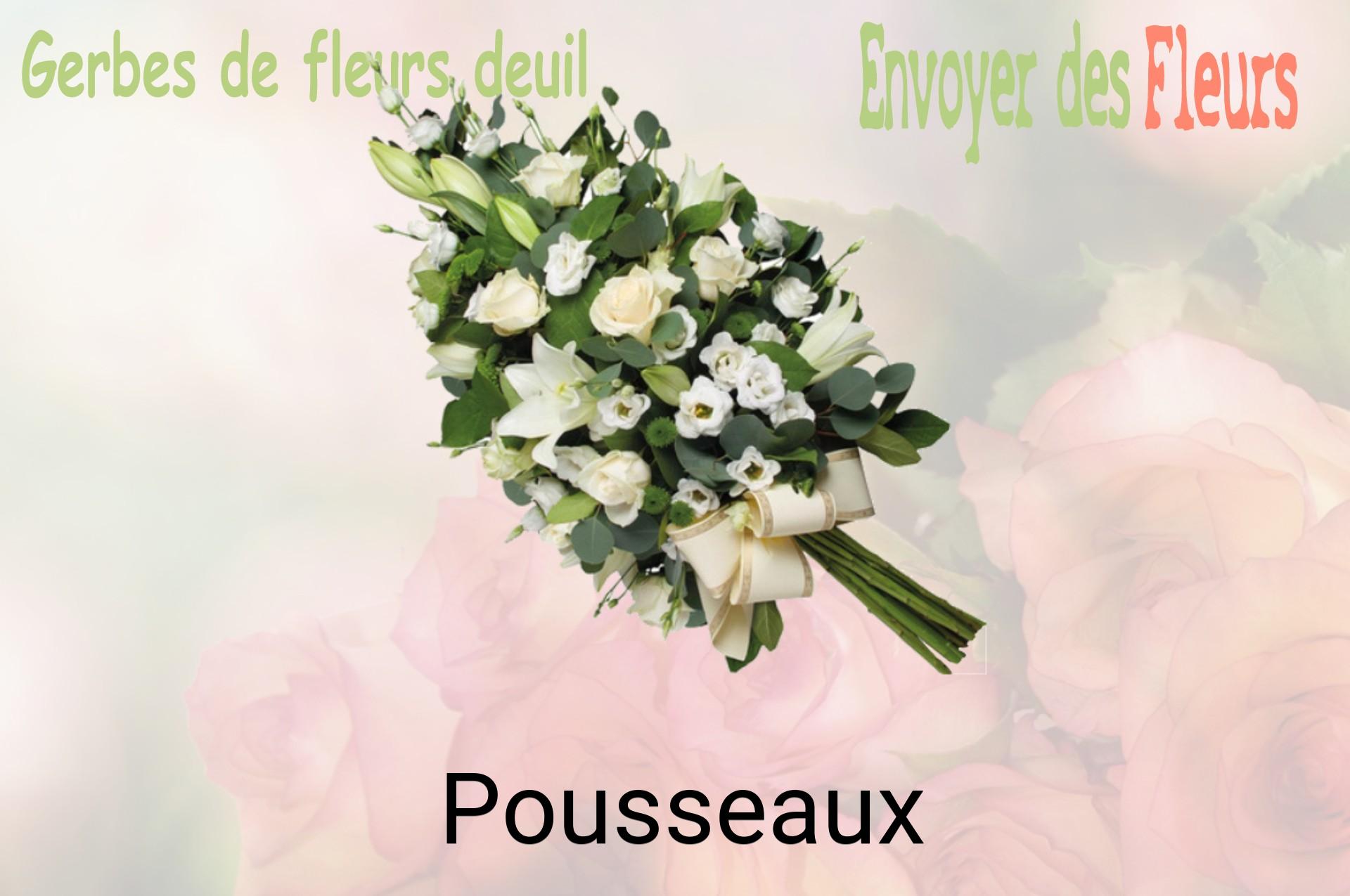 Gerbe de fleurs de deuil livrée à Pousseaux